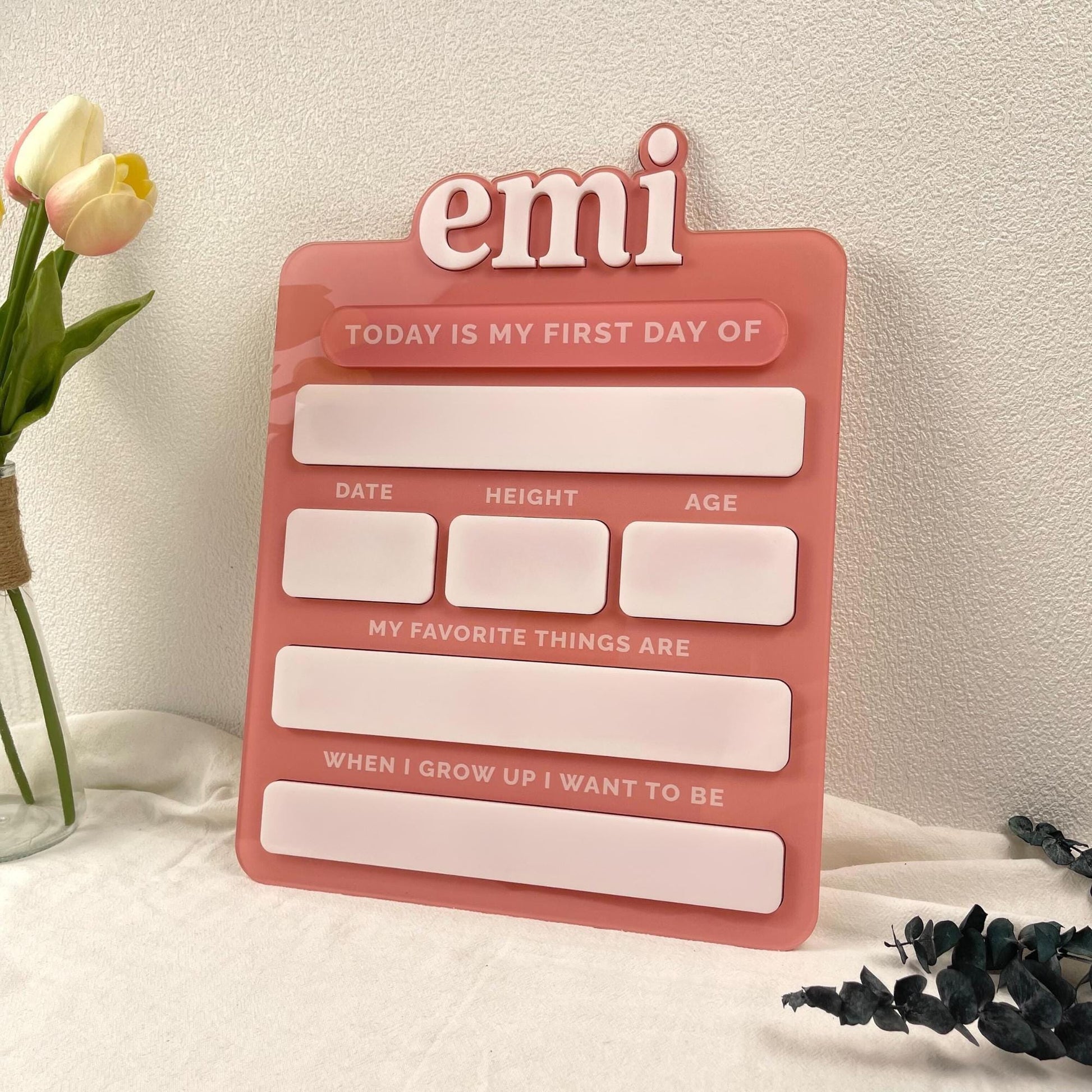 Acrylic First Day of School Sign, Personalized School Sign, Back to Schoo, Photo Prop, Custom First & Last Day School Board, Milestone Sign - product image 5