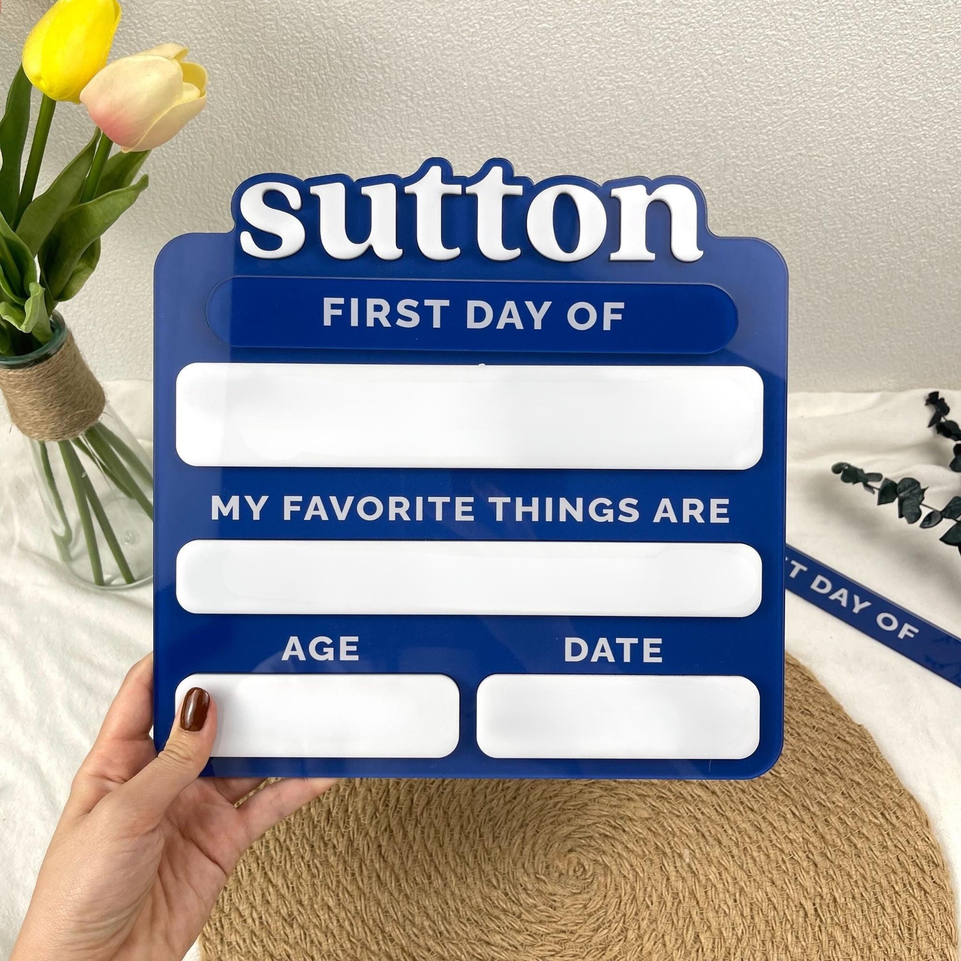 Acrylic First Day of School Sign, Personalized School Sign, Back to Schoo, Photo Prop, Custom First & Last Day School Board, Milestone Sign - product image 3
