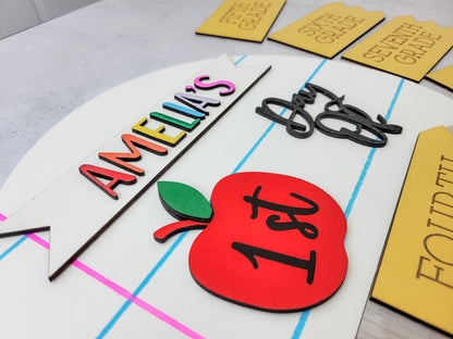 Personalized Back to School Sign, Interchangeable Back to School Sign, First Day of School Photo Prop - product image 7