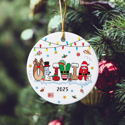 Personalized Letter Name Glass Ornament, Initial Christmas Ornament 2026, Family Christmas Keepsake, Christmas Tree decor - product image 5