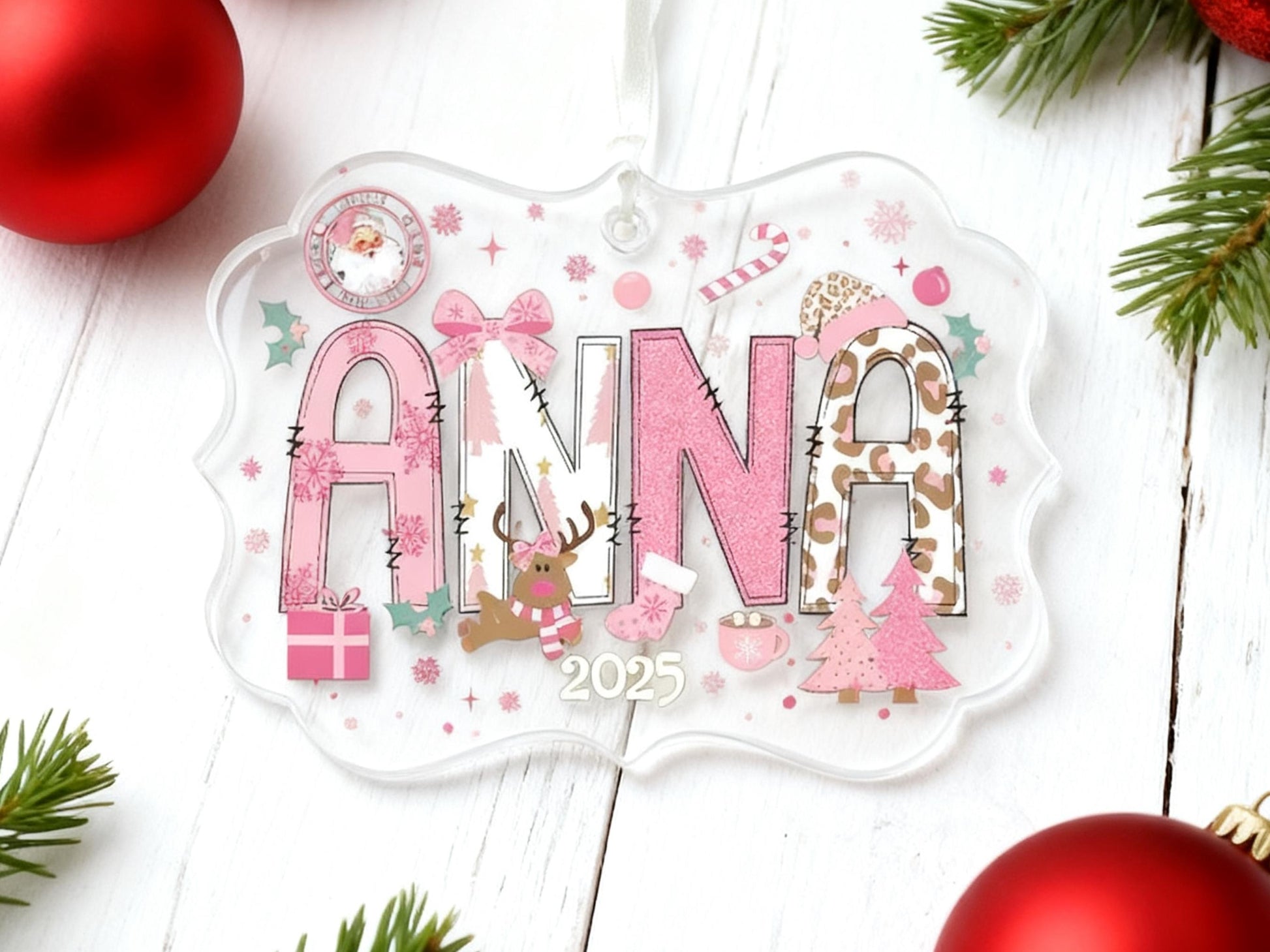 Personalized Name Christmas Ceramic Ornament, Custom Children's Name Christmas Ornaments Christmas Keepsakes, 2025 Newborn Christmas Gifts - product image 7
