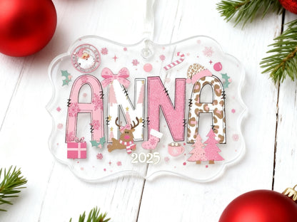 Personalized Name Christmas Ceramic Ornament, Custom Children's Name Christmas Ornaments Christmas Keepsakes, 2025 Newborn Christmas Gifts - product image 7