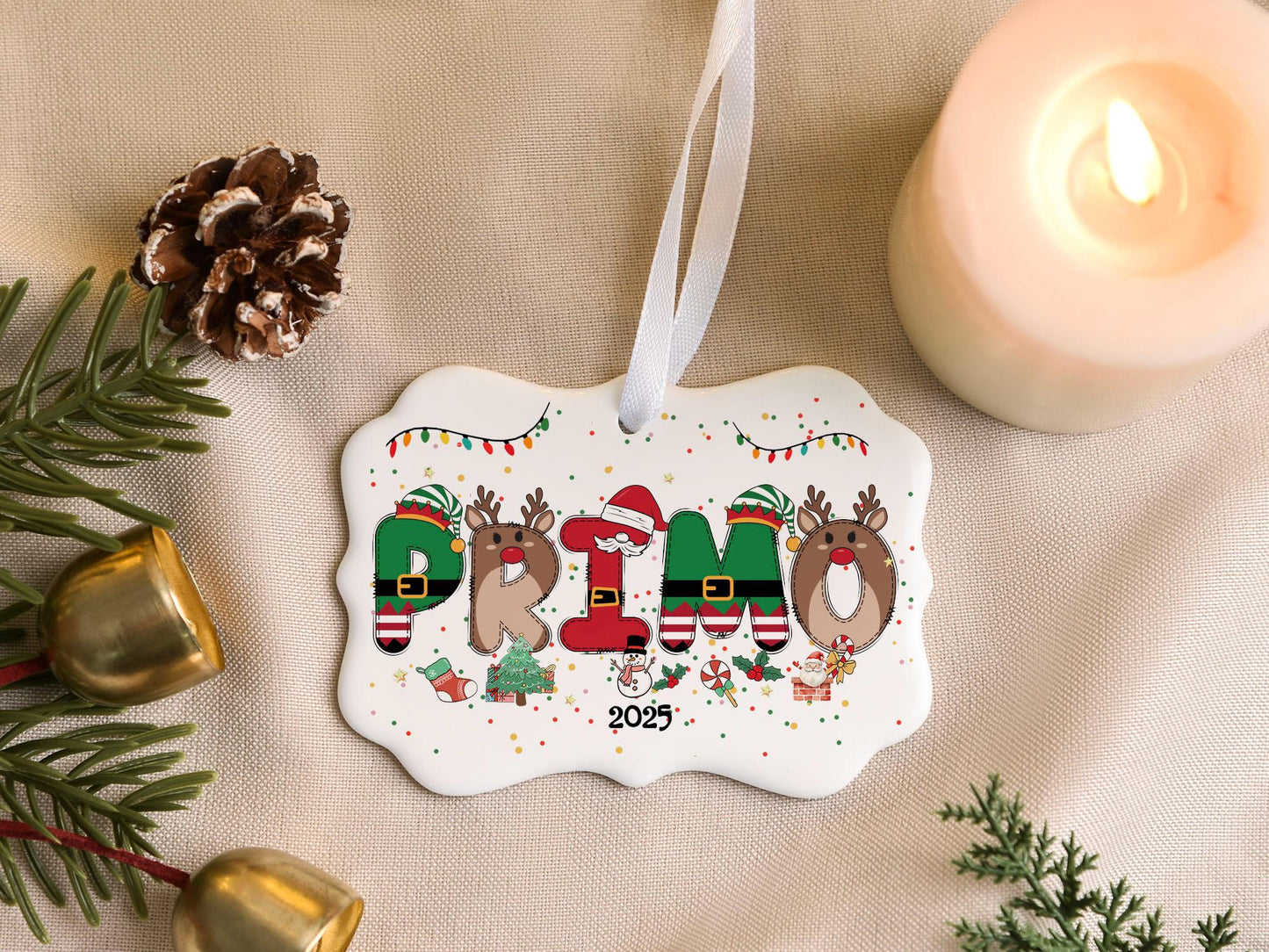 Personalized Kids Christmas Ornaments, 2025 Christmas Ceramic Ornament with Name, Holiday Keepsake, Xmas Gifts for Boys Girls - product image 9