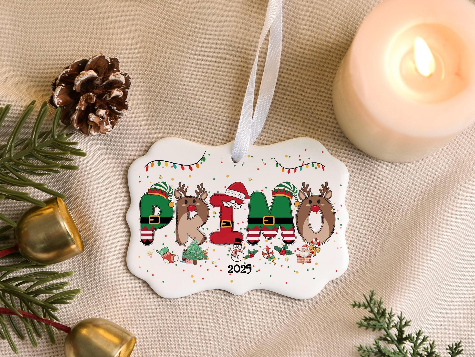 Personalized Kids Christmas Ornaments, 2025 Christmas Ceramic Ornament with Name, Holiday Keepsake, Xmas Gifts for Boys Girls - product image 9