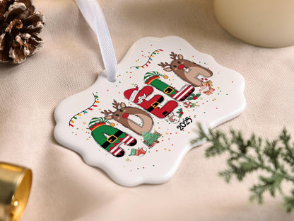 Personalized Kids Christmas Ornaments, 2025 Christmas Ceramic Ornament with Name, Holiday Keepsake, Xmas Gifts for Boys Girls - product image 5