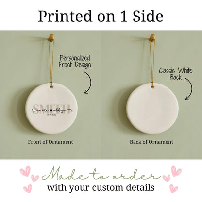 Personalized Wedding Christmas Ornament: 2026 Custom Last Name Keepsake - product image 6