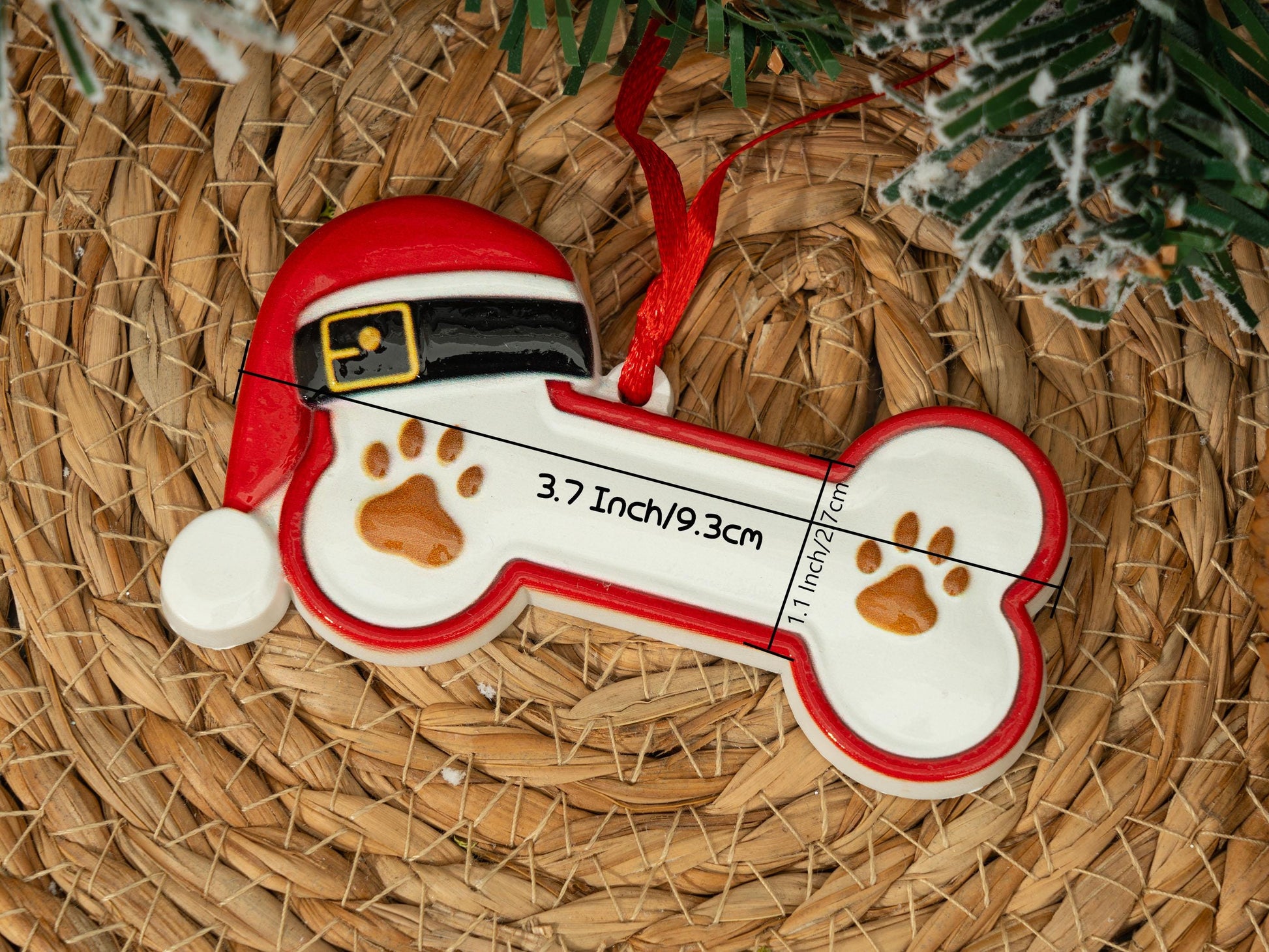 Custom Dog Paw Ornament,Personalized Pet Bone Xmas Decoration, New Puppy Gift 2025,Resin Christmas Tree Ornament for Dog Owner, Pet Keepsake - product image 8