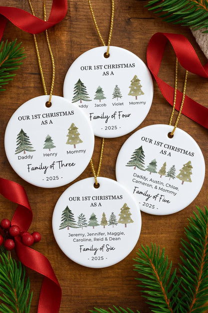 Family of Three Christmas Ornament - Family of 3 Ornament - Family Ornament - Personalized Baby's First Christmas Ornament, New Parent Gift - product image 13