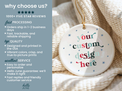 Custom Design Christmas Ornament DIY Personalized Christmas Ornament Custom Text Ornament Your Design Here Custom Photo Ornament Your Logo - product image 4