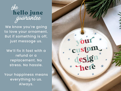 Custom Design Christmas Ornament DIY Personalized Christmas Ornament Custom Text Ornament Your Design Here Custom Photo Ornament Your Logo - product image 5