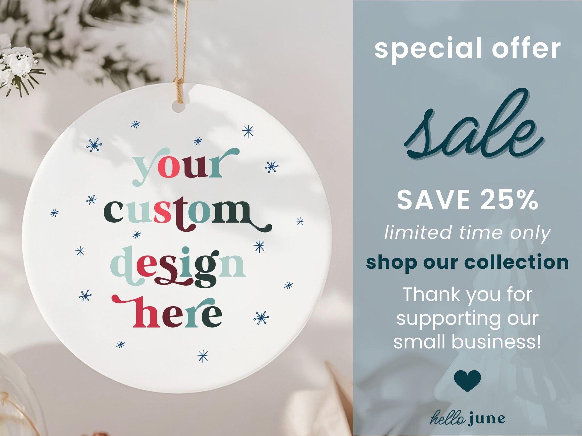 Custom Design Christmas Ornament DIY Personalized Christmas Ornament Custom Text Ornament Your Design Here Custom Photo Ornament Your Logo - product image 11