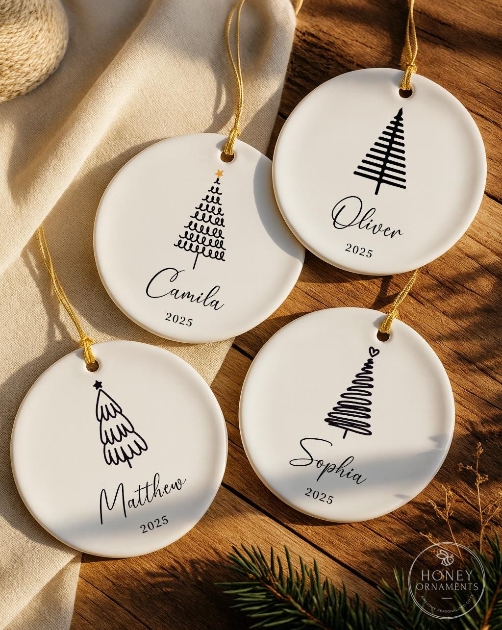 Personalized Christmas Ornaments - Custom Christmas Name Ornaments - Kids Name Christmas Gift - Christmas Tree Ornament for Family 2026 - main product image