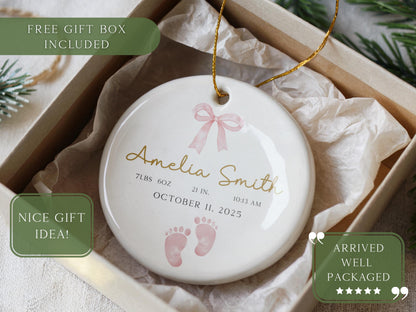 Personalized Baby Ornament – Birth Stats Keepsake Gift - product image 5