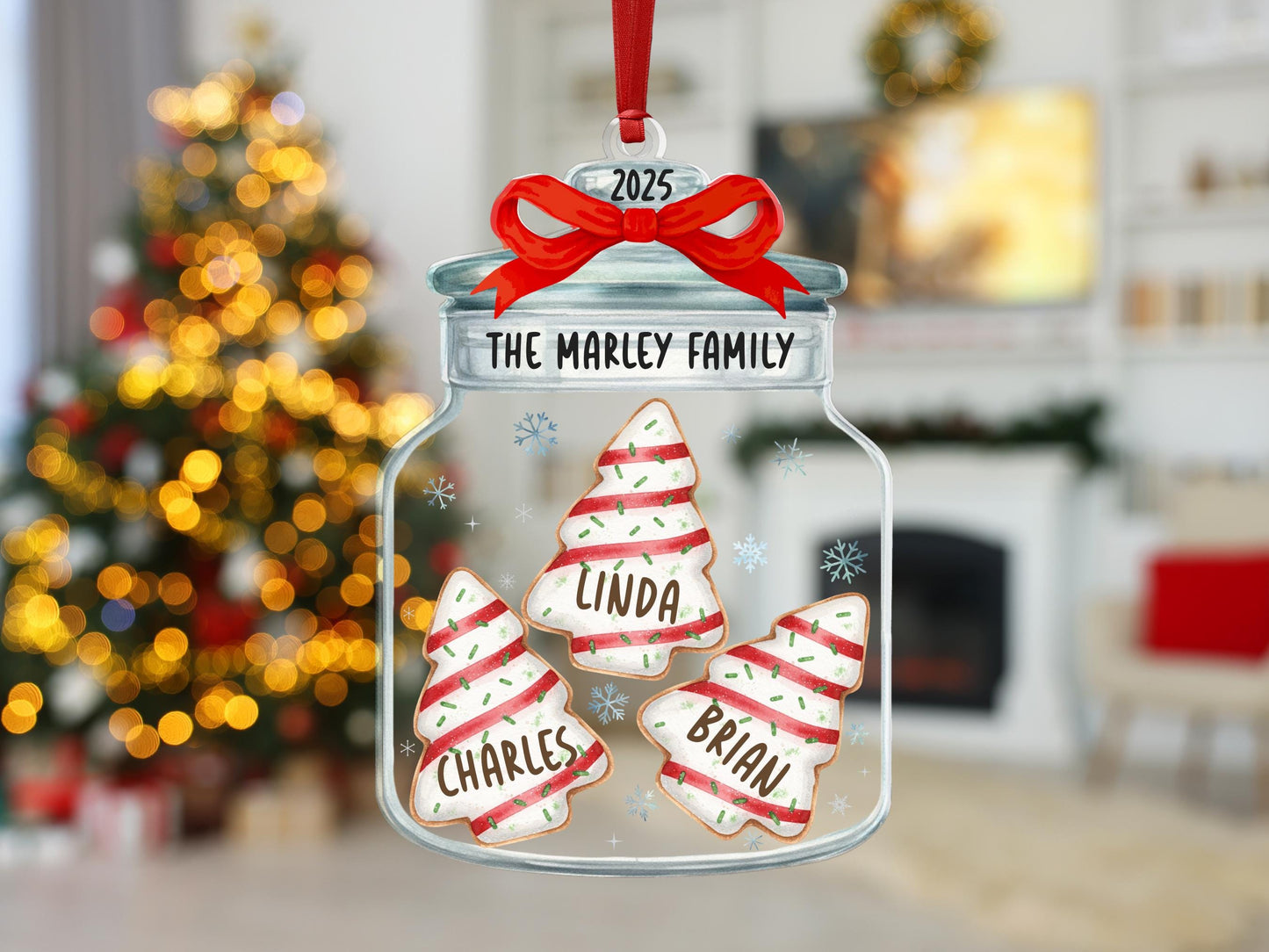 Christmas Ornaments, Personalized Family Name Christmas Ornaments, Family Christmas Jar Ornament, Christmas Tree Ornament, Holiday Keepsake - product image 6