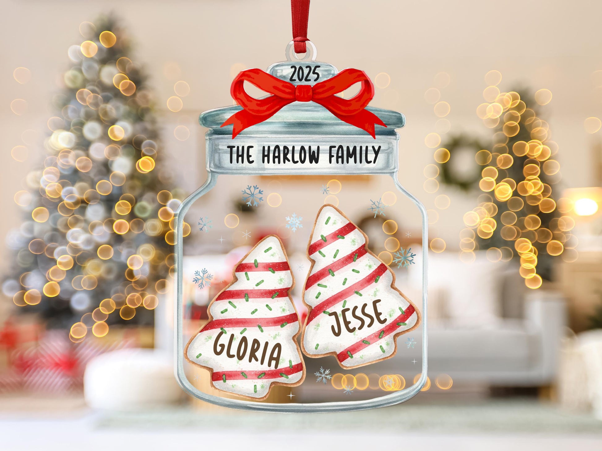 Christmas Ornaments, Personalized Family Name Christmas Ornaments, Family Christmas Jar Ornament, Christmas Tree Ornament, Holiday Keepsake - product image 8