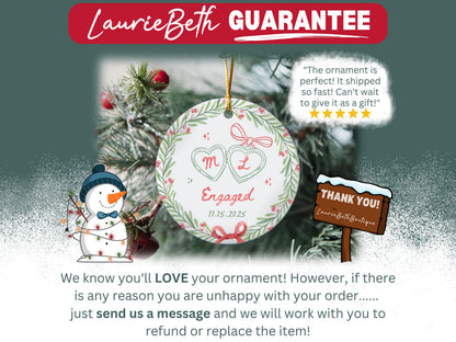 Custom Engagement Ornament, Personalized Engaged Ornament Gifts for Engaged Couple Engagement Gifts Engagement Christmas Ornament Keepsake - product image 6