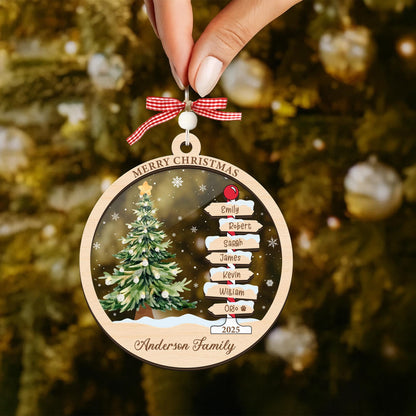 Family Name Christmas Tree Ornaments, Personalized Family Name Ornament, Christmas Tree Ornament Family Names 2026, Holiday Keepsake - main product image