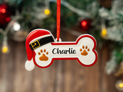 Custom Dog Paw Ornament,Personalized Pet Bone Xmas Decoration, New Puppy Gift 2025,Resin Christmas Tree Ornament for Dog Owner, Pet Keepsake - product image 3