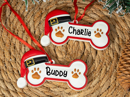 Custom Dog Paw Ornament,Personalized Pet Bone Xmas Decoration, New Puppy Gift 2025,Resin Christmas Tree Ornament for Dog Owner, Pet Keepsake - product image 4