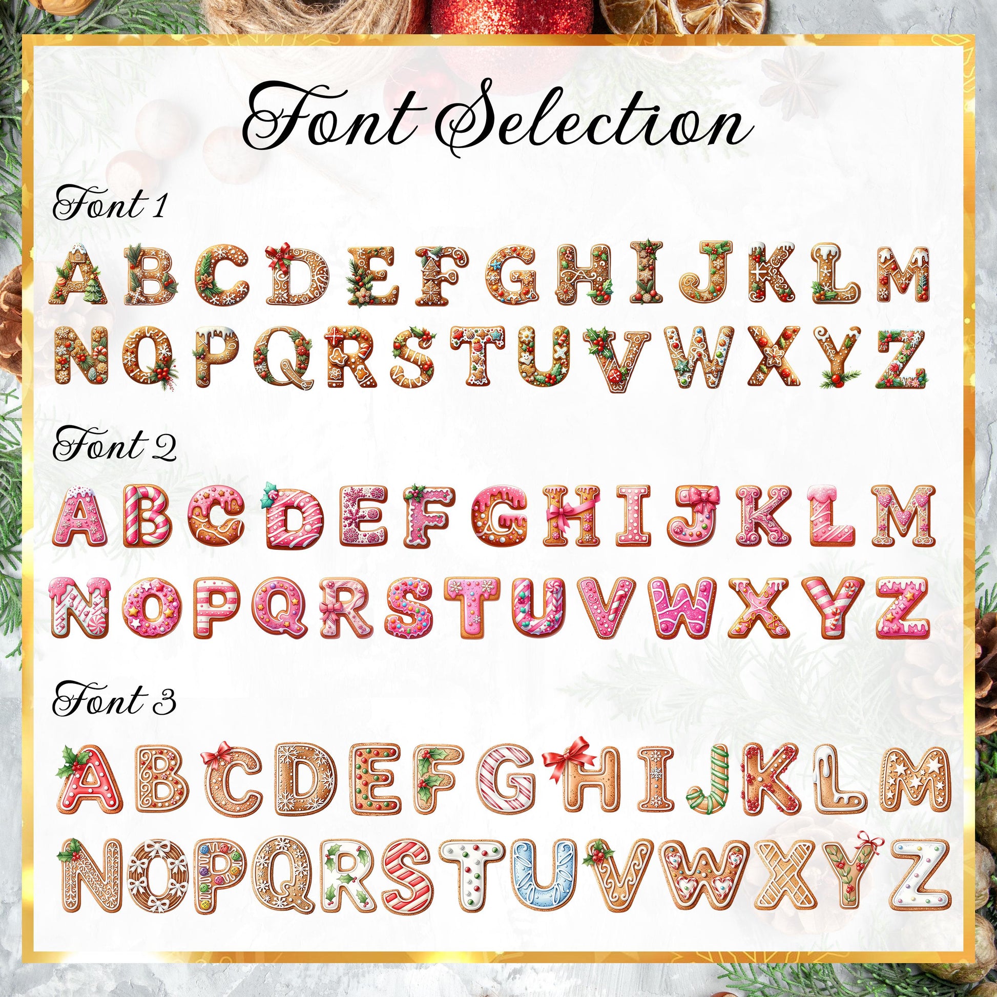 Custom Gingerbread Alphabet Ornaments, Personalised Christmas Decorations, Christmas Baubles, Christmas Name Tags, Kids Christmas Gifts - product image 5