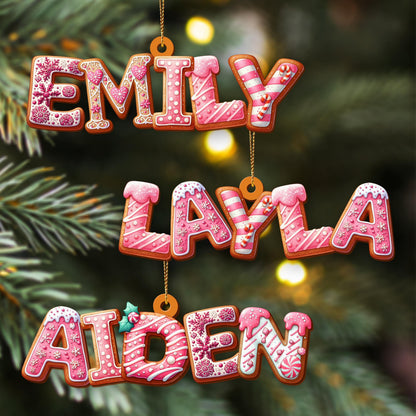 Custom Gingerbread Alphabet Ornaments, Personalised Christmas Decorations, Christmas Baubles, Christmas Name Tags, Kids Christmas Gifts - product image 4