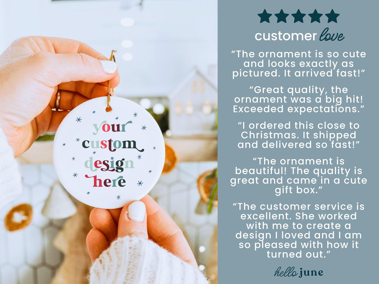 Custom Design Christmas Ornament DIY Personalized Christmas Ornament Custom Text Ornament Your Design Here Custom Photo Ornament Your Logo - product image 6