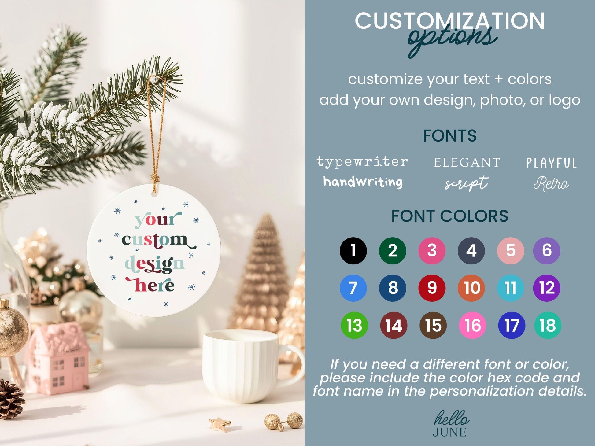 Custom Design Christmas Ornament DIY Personalized Christmas Ornament Custom Text Ornament Your Design Here Custom Photo Ornament Your Logo - product image 8