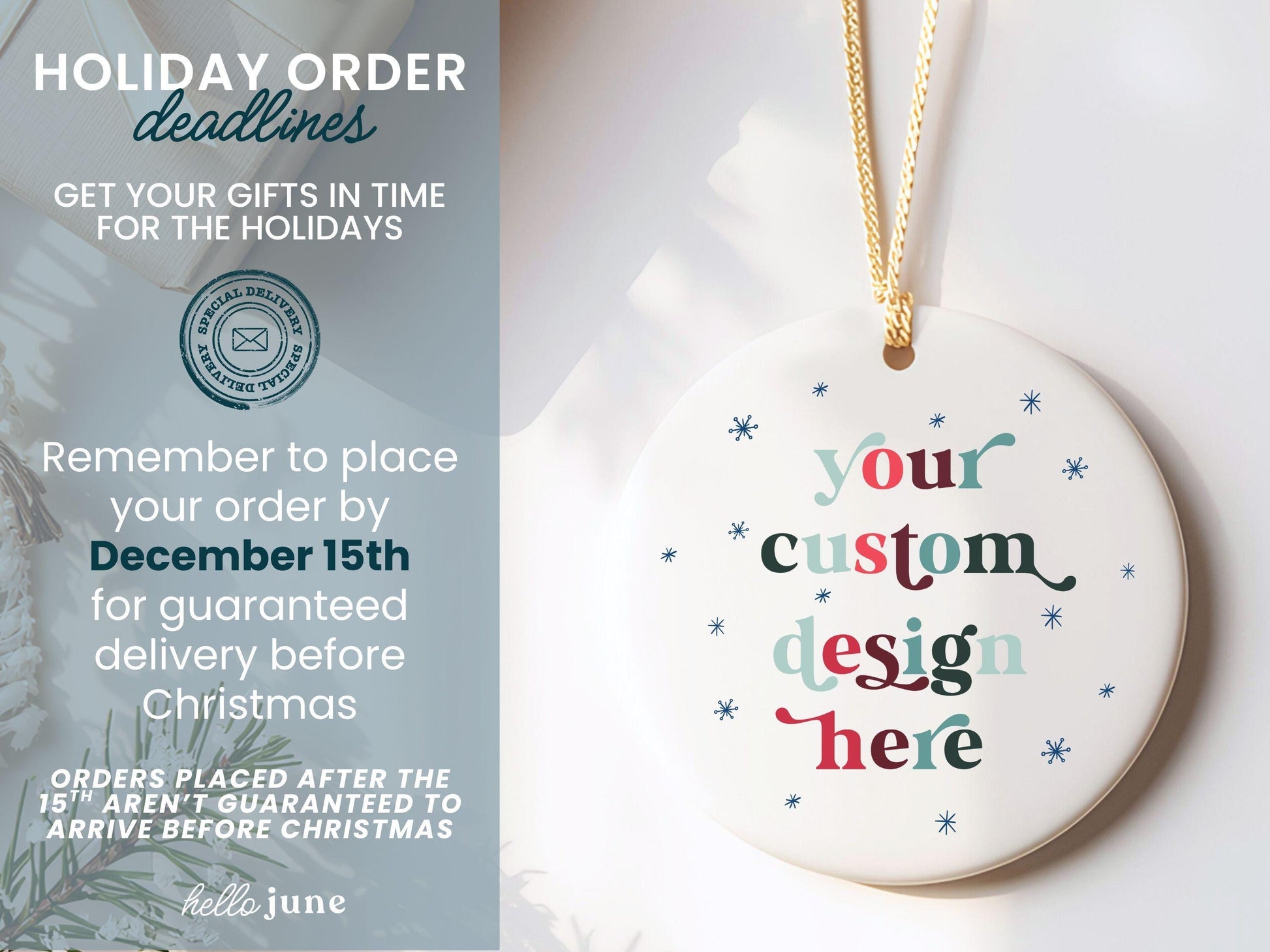 Custom Design Christmas Ornament DIY Personalized Christmas Ornament Custom Text Ornament Your Design Here Custom Photo Ornament Your Logo - product image 10