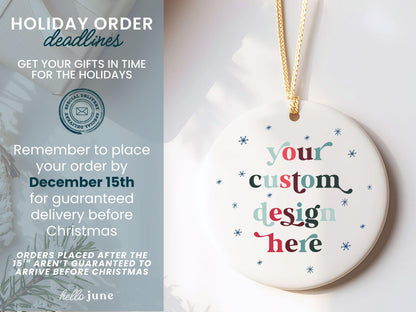 Custom Design Christmas Ornament DIY Personalized Christmas Ornament Custom Text Ornament Your Design Here Custom Photo Ornament Your Logo - product image 10