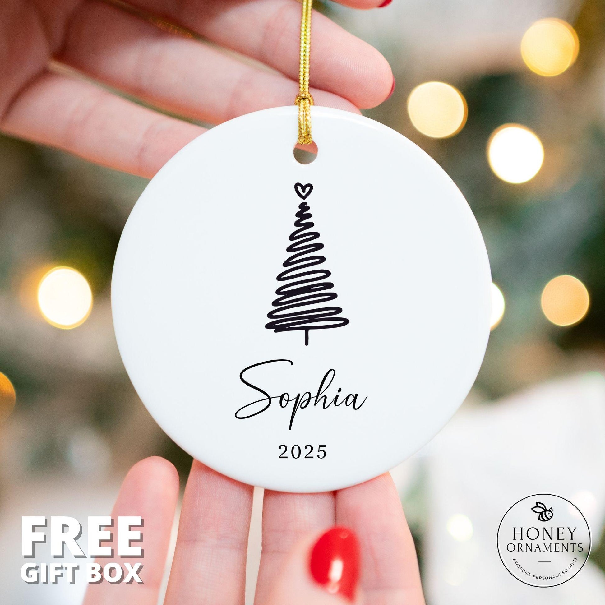 Personalized Christmas Ornaments - Custom Christmas Name Ornaments - Kids Name Christmas Gift - Christmas Tree Ornament for Family 2026 - product image 4