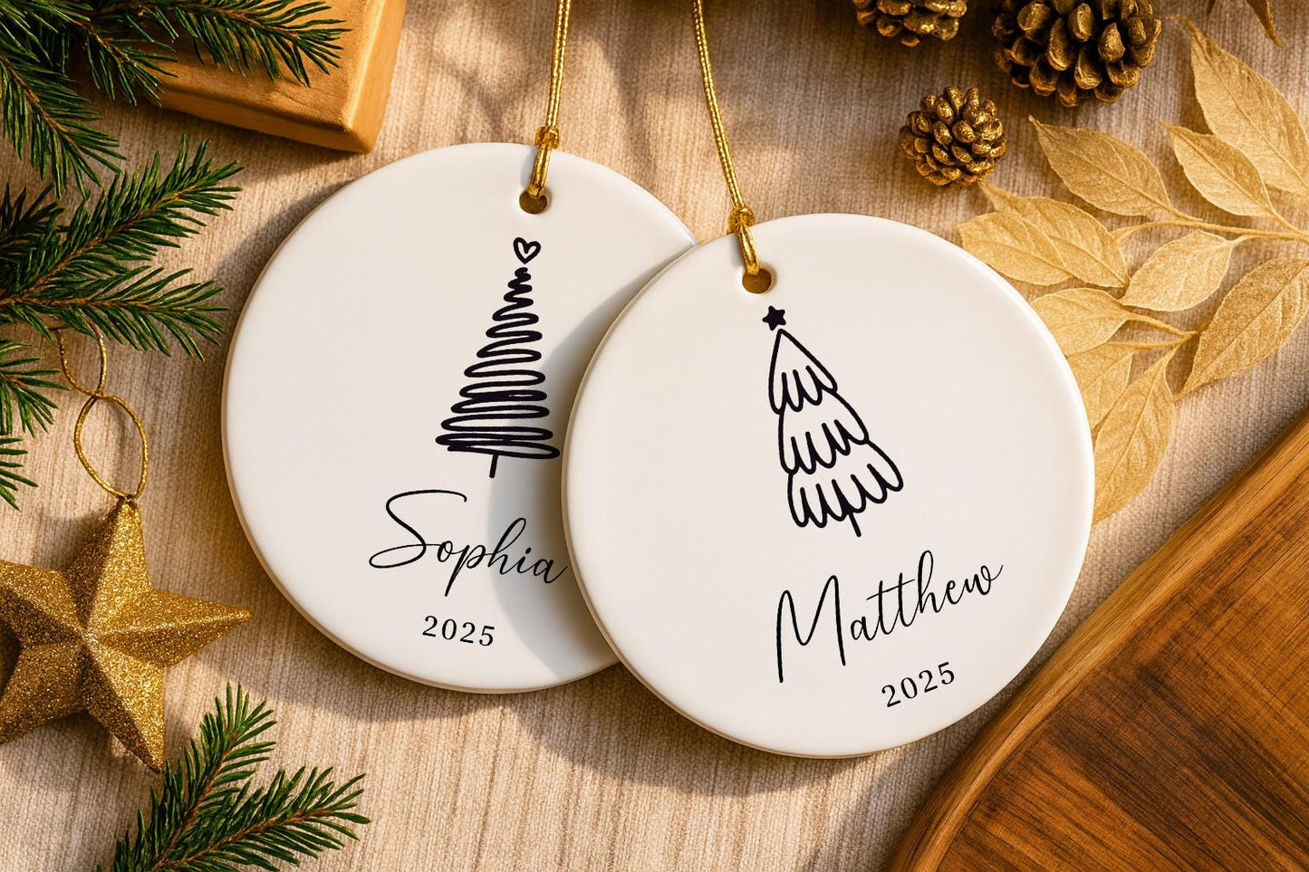 Personalized Christmas Ornaments - Custom Christmas Name Ornaments - Kids Name Christmas Gift - Christmas Tree Ornament for Family 2026 - product image 2