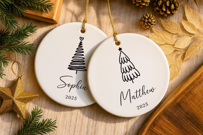 Personalized Christmas Ornaments - Custom Christmas Name Ornaments - Kids Name Christmas Gift - Christmas Tree Ornament for Family 2026 - product image 2