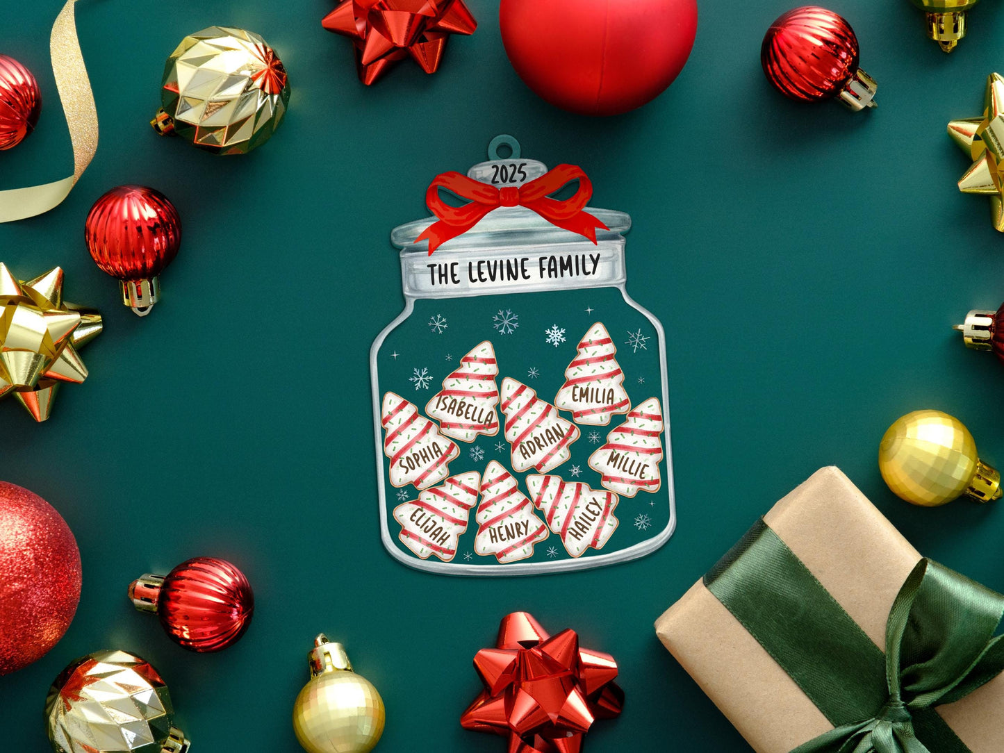 Christmas Ornaments, Personalized Family Name Christmas Ornaments, Family Christmas Jar Ornament, Christmas Tree Ornament, Holiday Keepsake - product image 5