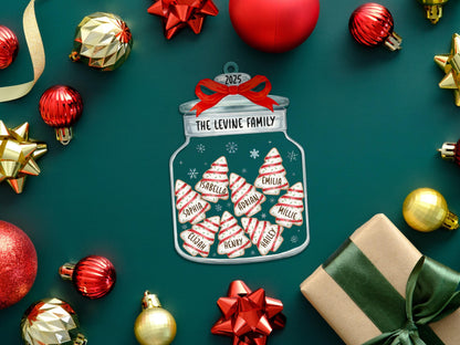 Christmas Ornaments, Personalized Family Name Christmas Ornaments, Family Christmas Jar Ornament, Christmas Tree Ornament, Holiday Keepsake - product image 5