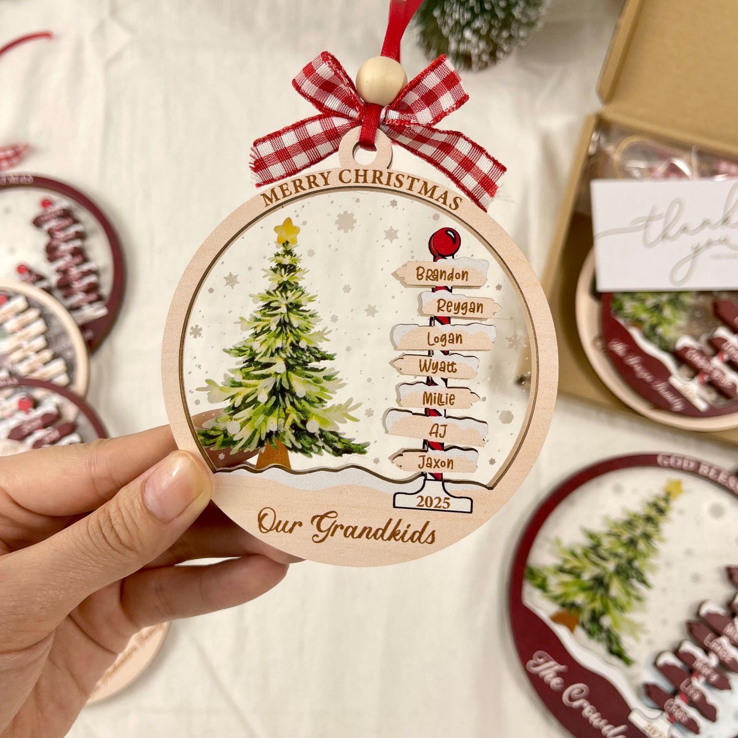 Family Name Christmas Tree Ornaments, Personalized Family Name Ornament, Christmas Tree Ornament Family Names 2026, Holiday Keepsake - product image 6