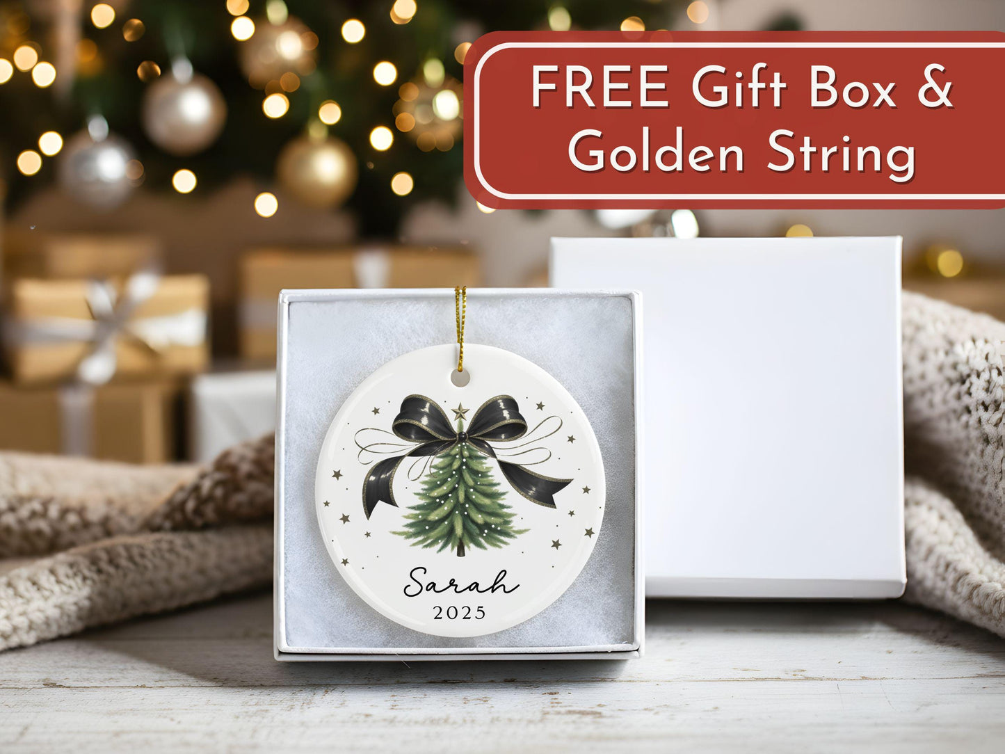 Custom Name Girls Christmas Ornament Gift, Girls First Christmas Ornament Granddaughter First Christmas Personalized Birthday Gift Tag 820A - product image 3