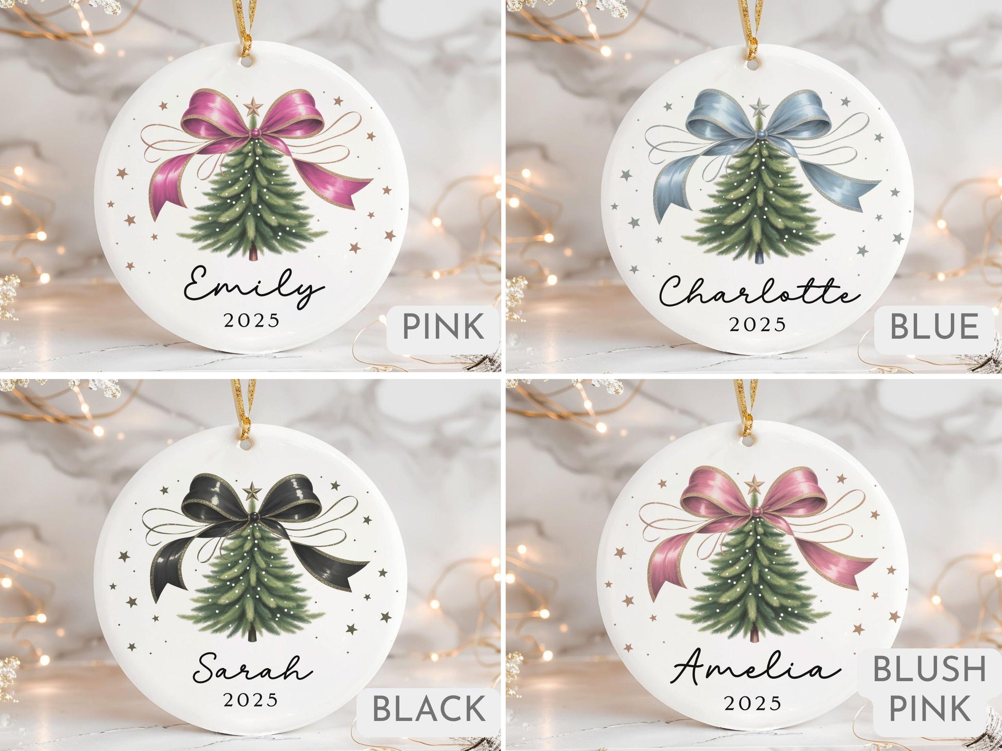 Custom Name Girls Christmas Ornament Gift, Girls First Christmas Ornament Granddaughter First Christmas Personalized Birthday Gift Tag 820A - product image 2