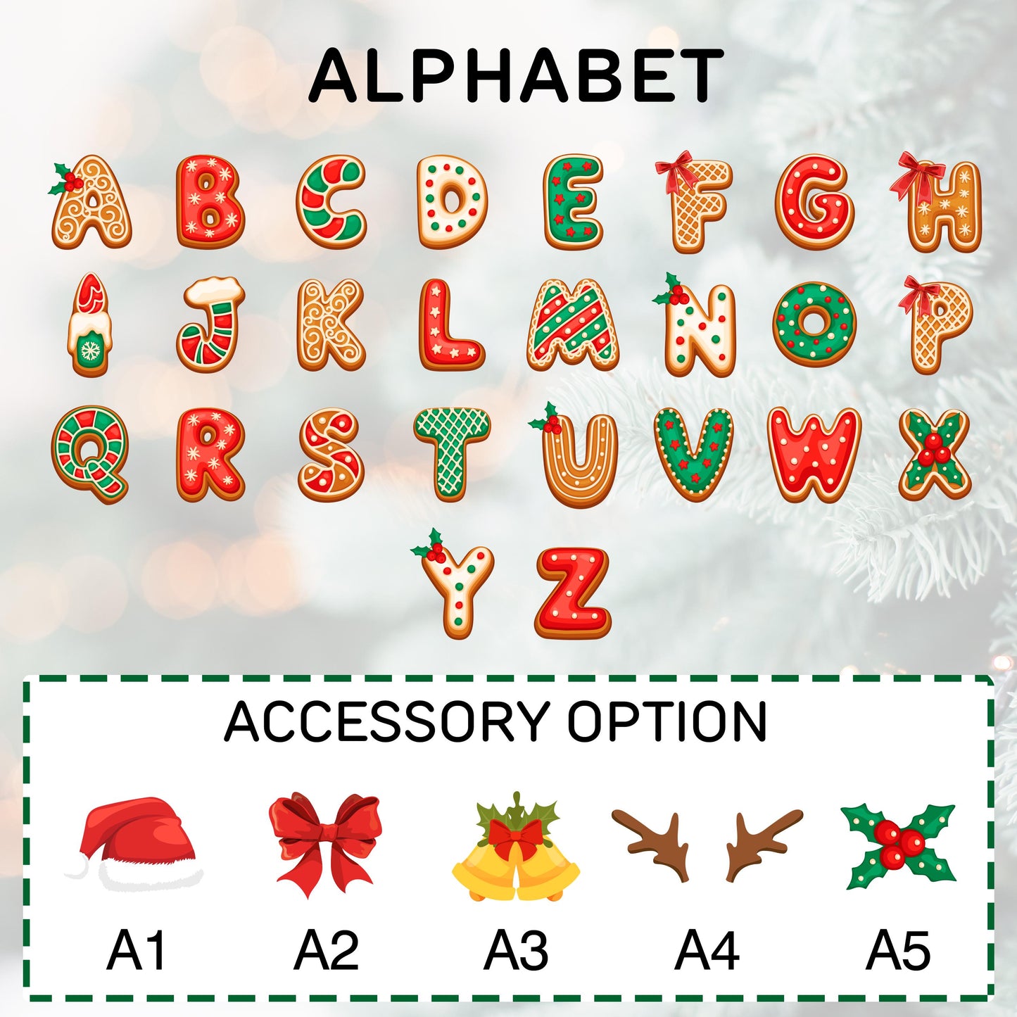 Personalized Gingerbread Alphabet Ornament, Custom Kids Name Christmas Tag for Stockings, Family Keepsake Gift - product image 11