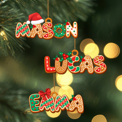 Personalized Gingerbread Alphabet Ornament, Custom Kids Name Christmas Tag for Stockings, Family Keepsake Gift - product image 4
