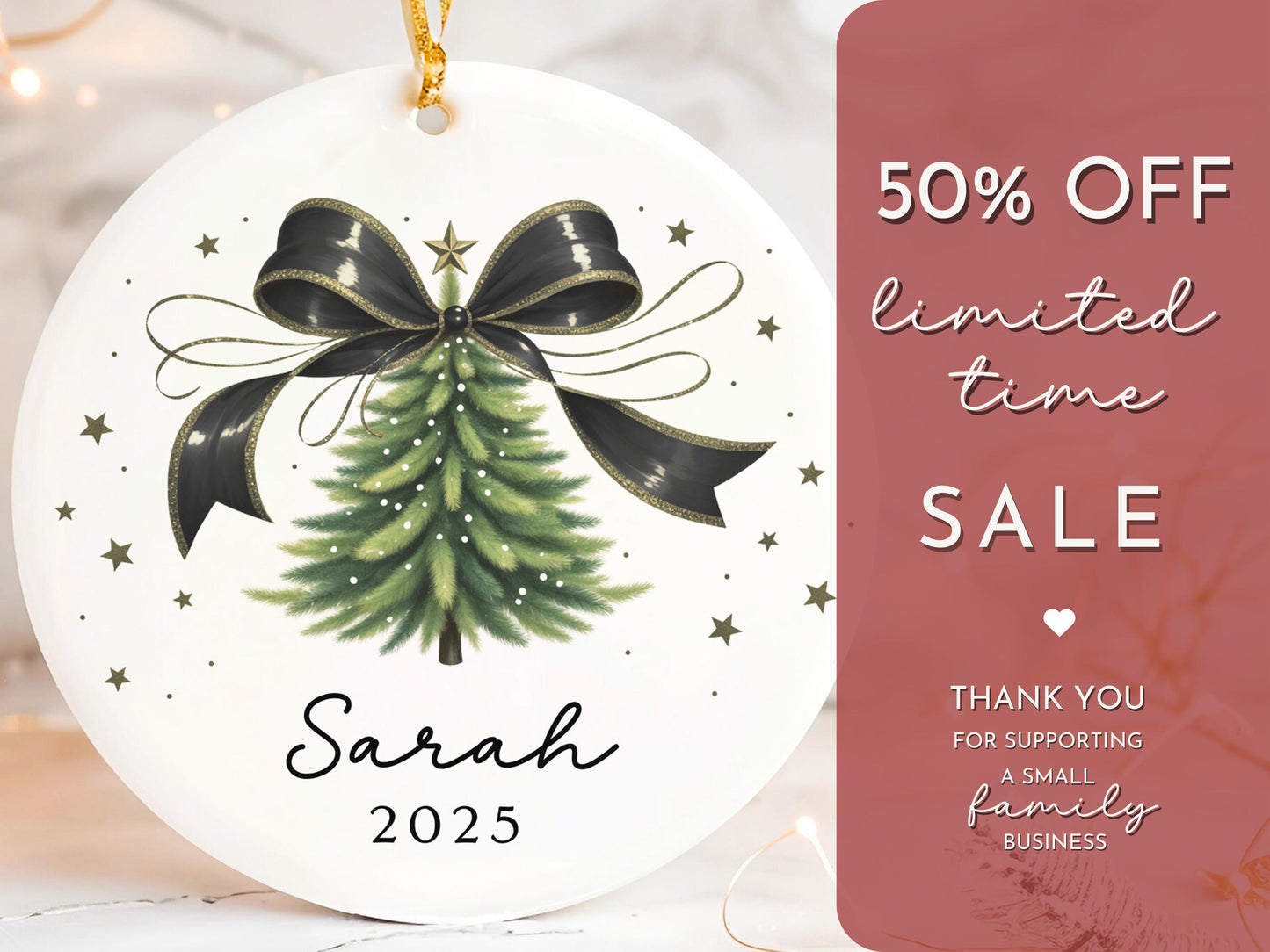 Custom Name Girls Christmas Ornament Gift, Girls First Christmas Ornament Granddaughter First Christmas Personalized Birthday Gift Tag 820A - product image 7