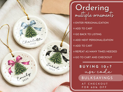 Custom Name Girls Christmas Ornament Gift, Girls First Christmas Ornament Granddaughter First Christmas Personalized Birthday Gift Tag 820A - product image 6