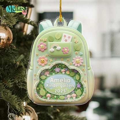 Personalized Kids School Backpack Ornament: Teacher & Student Decor, Kids Christmas Gift - product image 3