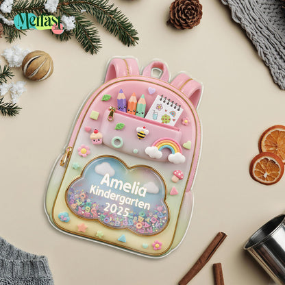 Personalized Kids School Backpack Ornament: Teacher & Student Decor, Kids Christmas Gift - product image 8