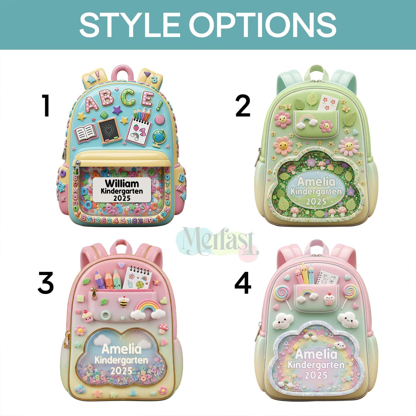Personalized Kids School Backpack Ornament: Teacher & Student Decor, Kids Christmas Gift - product image 6