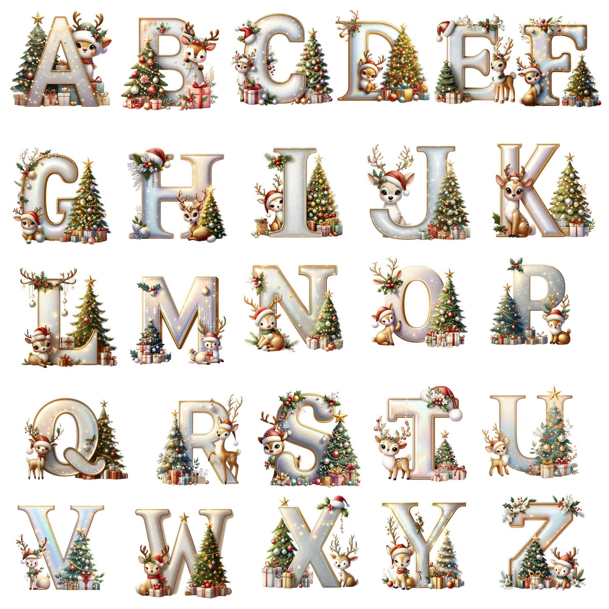 Personalized Reindeer Letter Ornament | Custom Initial A–Z Christmas Keepsake | Family Gift | Elegant Holiday Decor - product image 7
