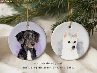 Personalized Pet Watercolor Ornament Using Pet's Photo + Name - Custom Ornament Christmas Dog Ornament Personalized Dog Ornament Custom Dog - product image 14