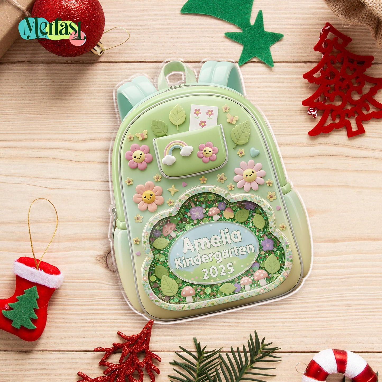 Personalized Kids School Backpack Ornament: Teacher & Student Decor, Kids Christmas Gift - product image 7
