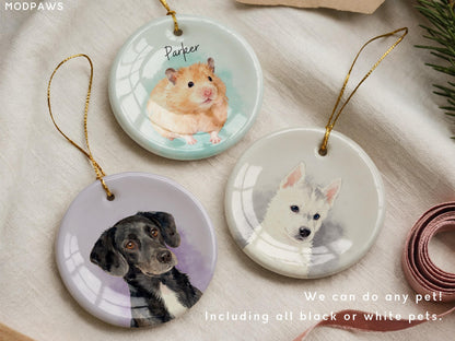 Personalized Pet Watercolor Ornament Using Pet's Photo + Name - Custom Ornament Christmas Dog Ornament Personalized Dog Ornament Custom Dog - product image 15