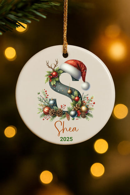 Personalized Monogram Keepsake Ornament 2026 – Custom Initial Name Decor, Family Memory Gift, Holiday & Yearly Ornament - product image 5