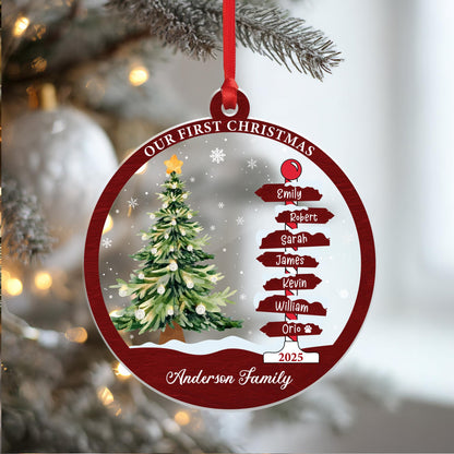 Family Name Christmas Tree Ornaments, Personalized Family Name Ornament, Christmas Tree Ornament Family Names 2026, Holiday Keepsake - product image 11